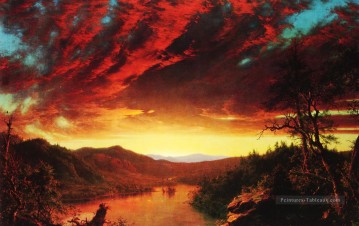 Frederic Edwin Church œuvres - Paysage du crépuscule dans le désert Fleuve Hudson Frederic Edwin Church